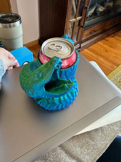 3D printed snake mug can tankard and dice tower.