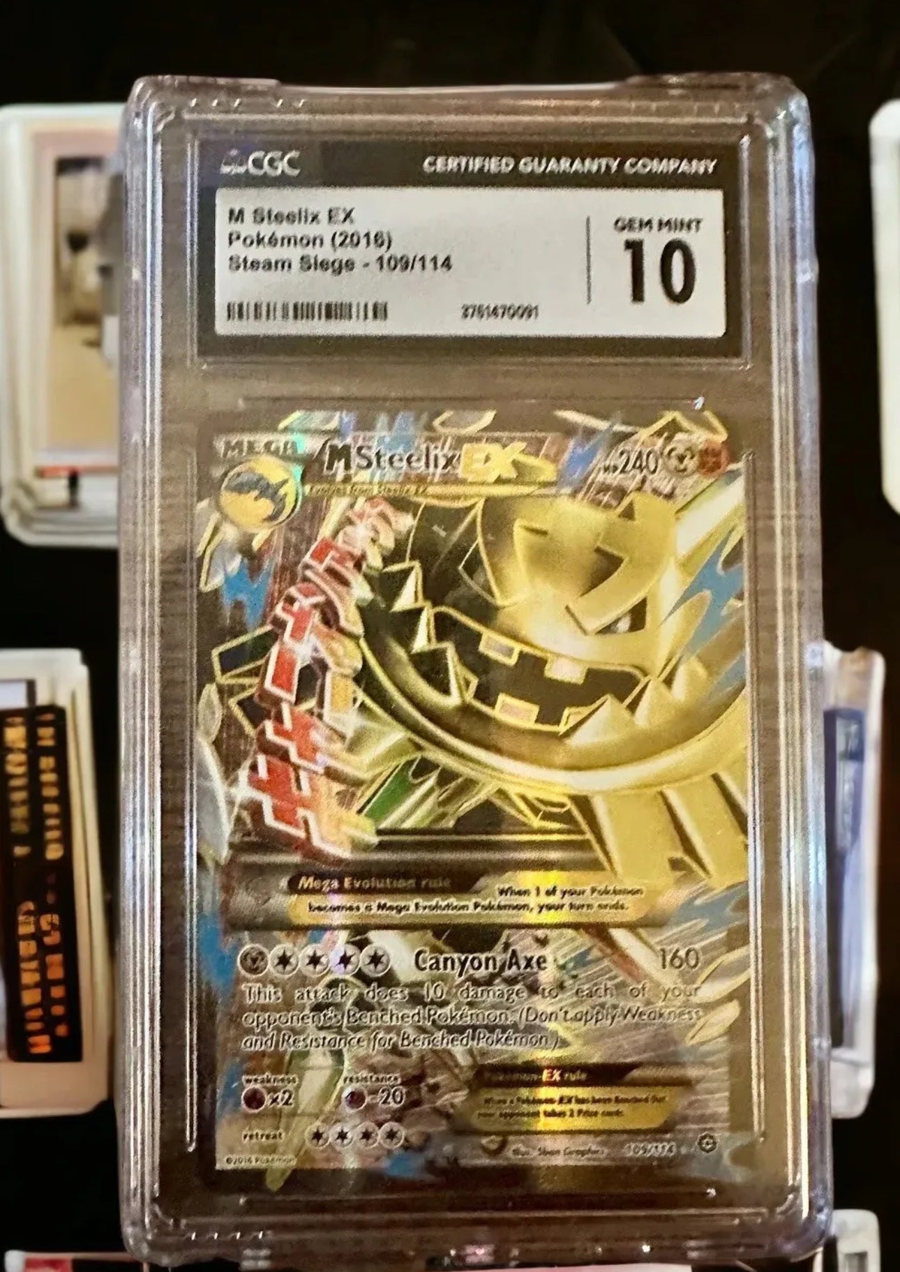 2016 Pokemon XY Steam Siege 109/114 M Steelix EX FULL ART CGC 10 Gem Mint