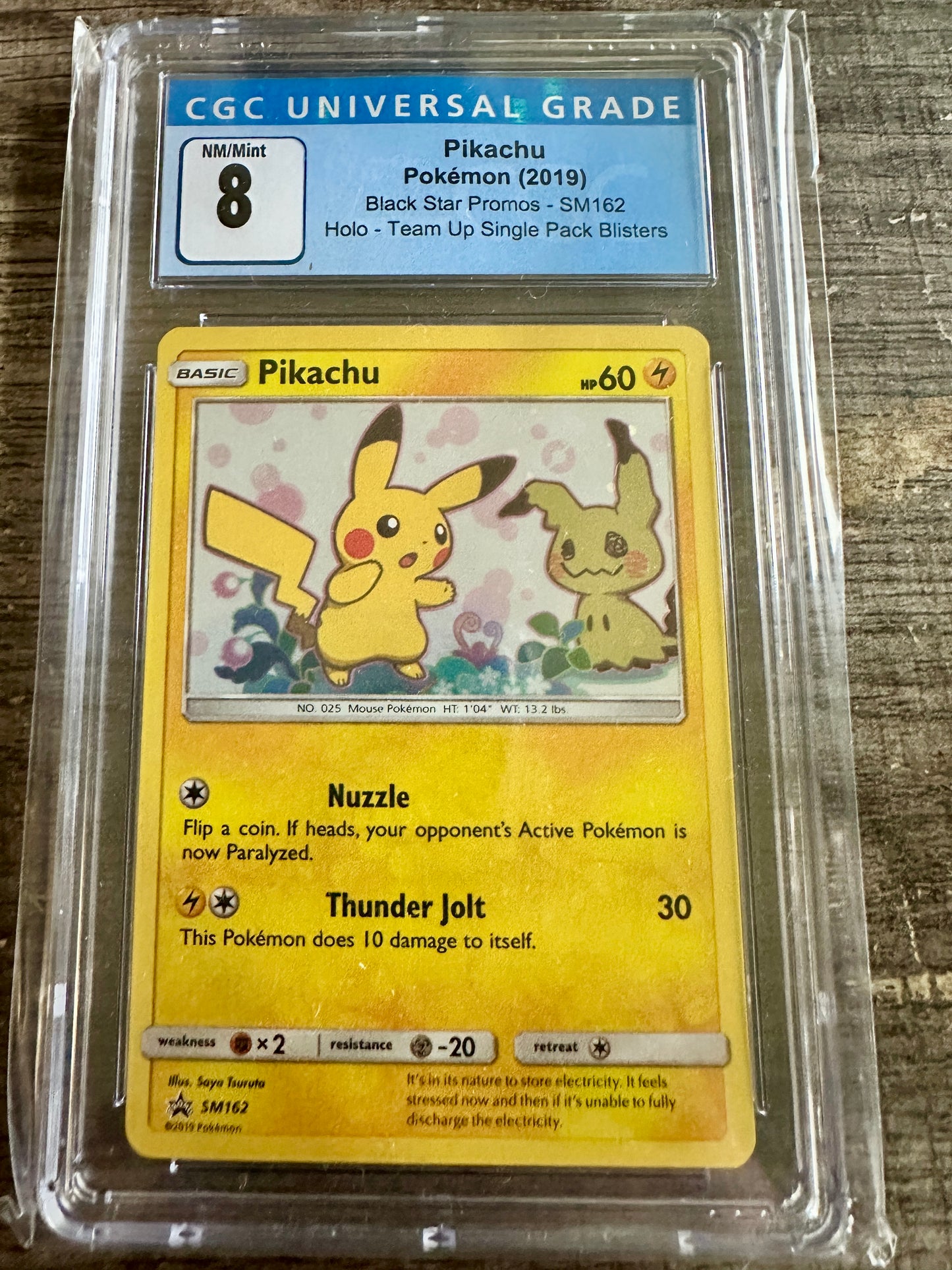 Pikachu SM162 CGC GRADED 8