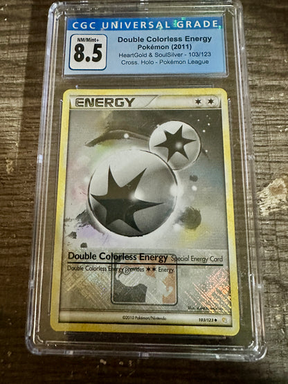 Double Colorless Energy Pokémon league promo CGC GRADED 8.5