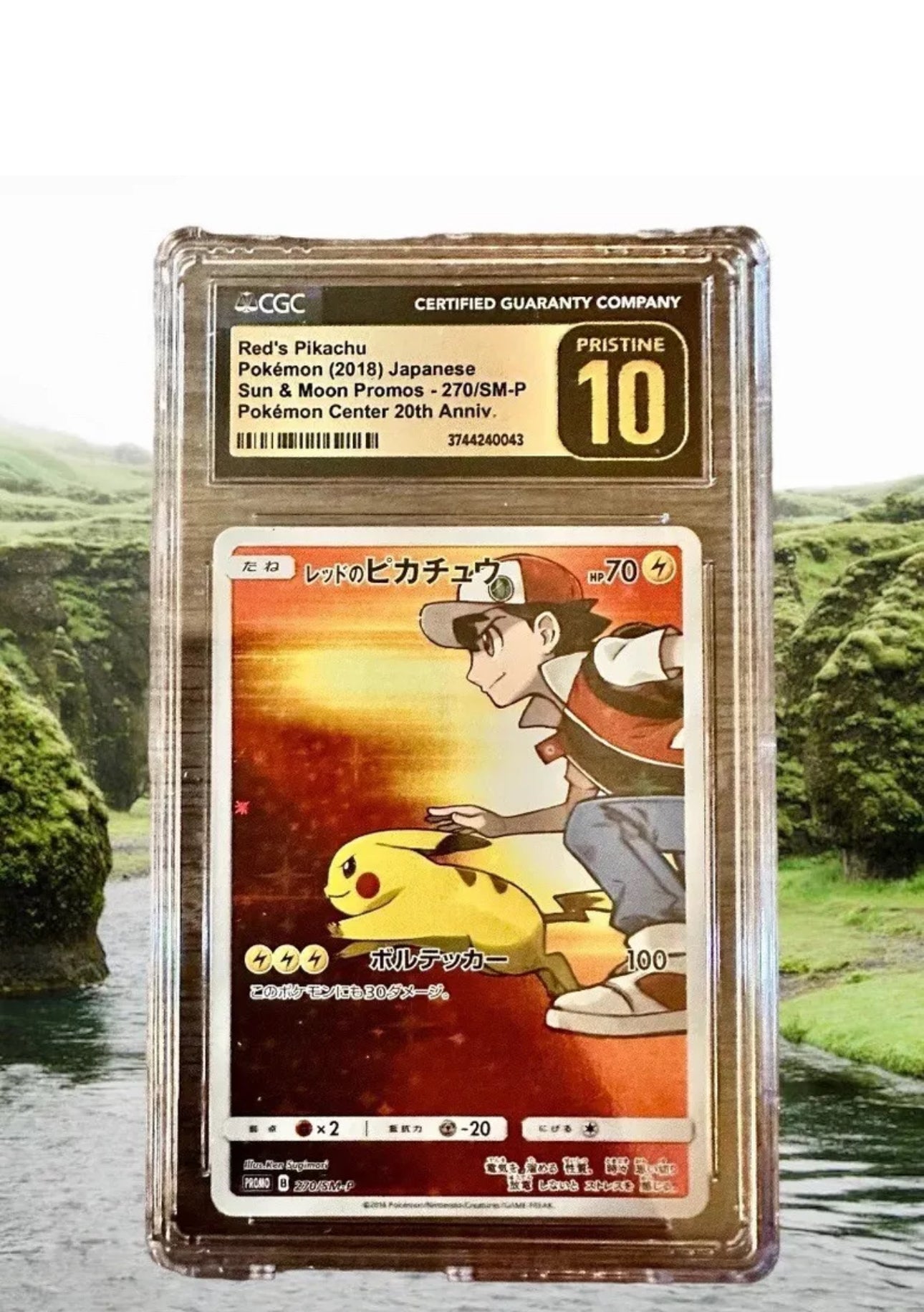 2018 Pokemon Sun Moon 20th Anniversary 270/sm-p Red's Pikachu CGC 10 Black Label