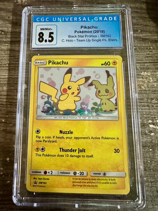 Pikachu SM162 CGC GRADED 8.5