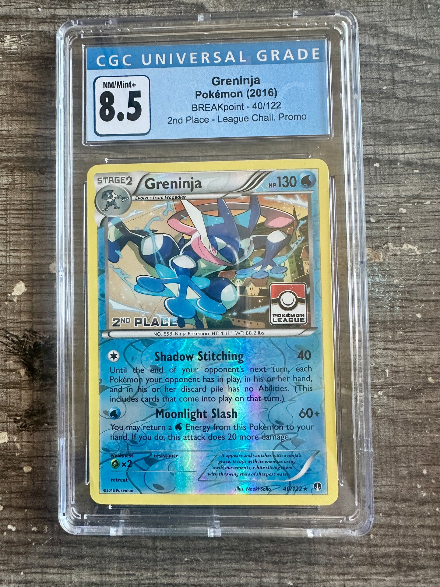 2016 Pokémon Greninja BREAKpoint - 2nd Place League Challenge Promo Card