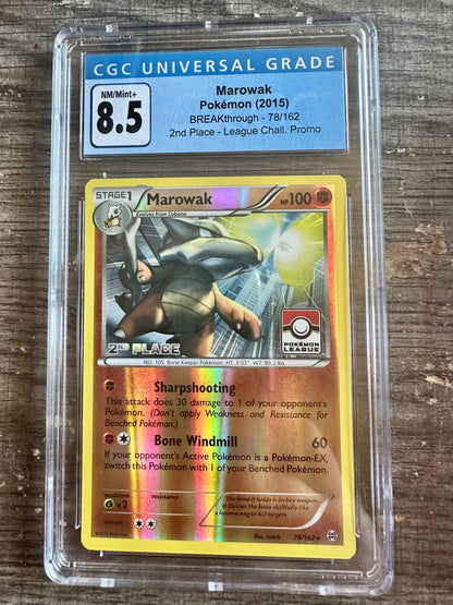 2015 Pokémon Marowak BREAKthrough 78/162 - 2nd Place League Challenge Promo Card